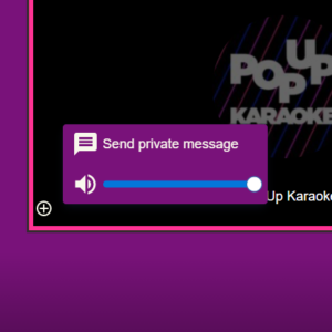 Screenshot of the send private message option